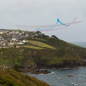 The Red Arrows fly over Polruan