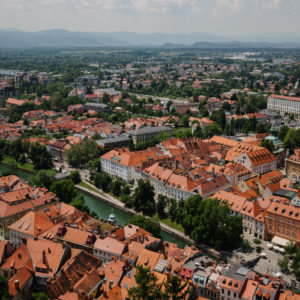 Overview of Ljubljana  from the castle