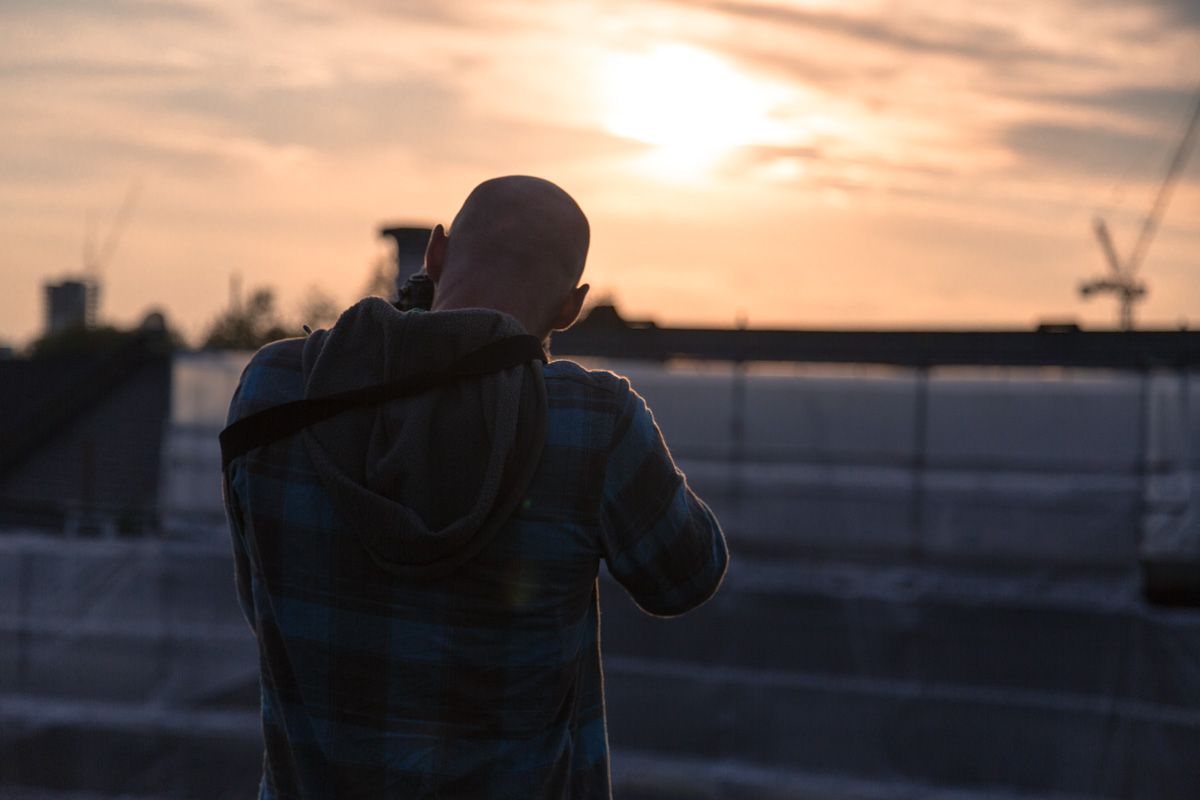 Steve photographing the sunset
