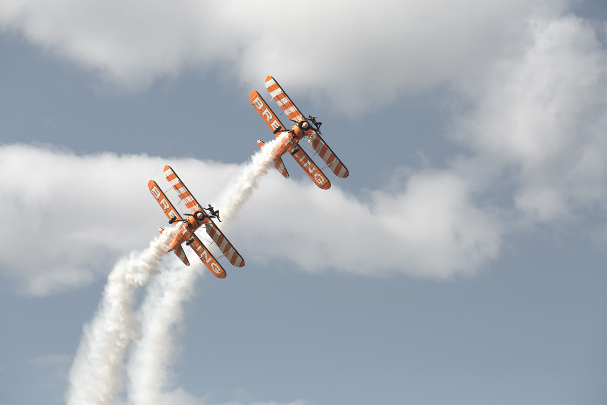 Breitling Wingwalkers at Red Bull Air Race 2014 at The Royal Ascot Race Course