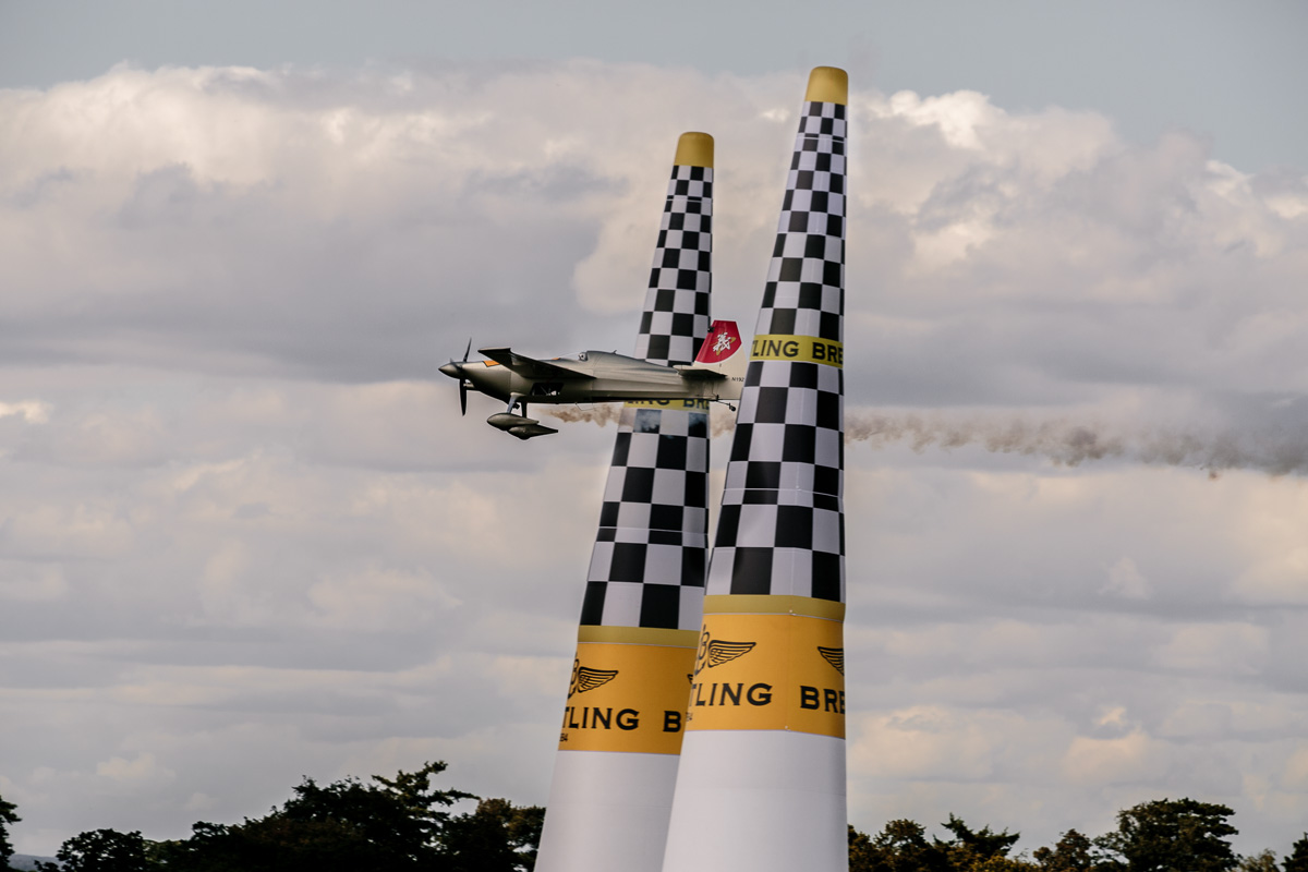 Race finish Red Bull Air Race 2014 at The Royal Ascot Race Course