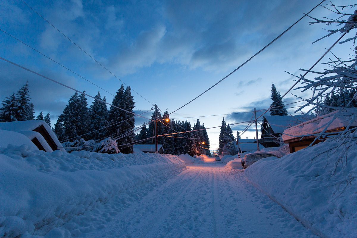 Snow streets of Rossland